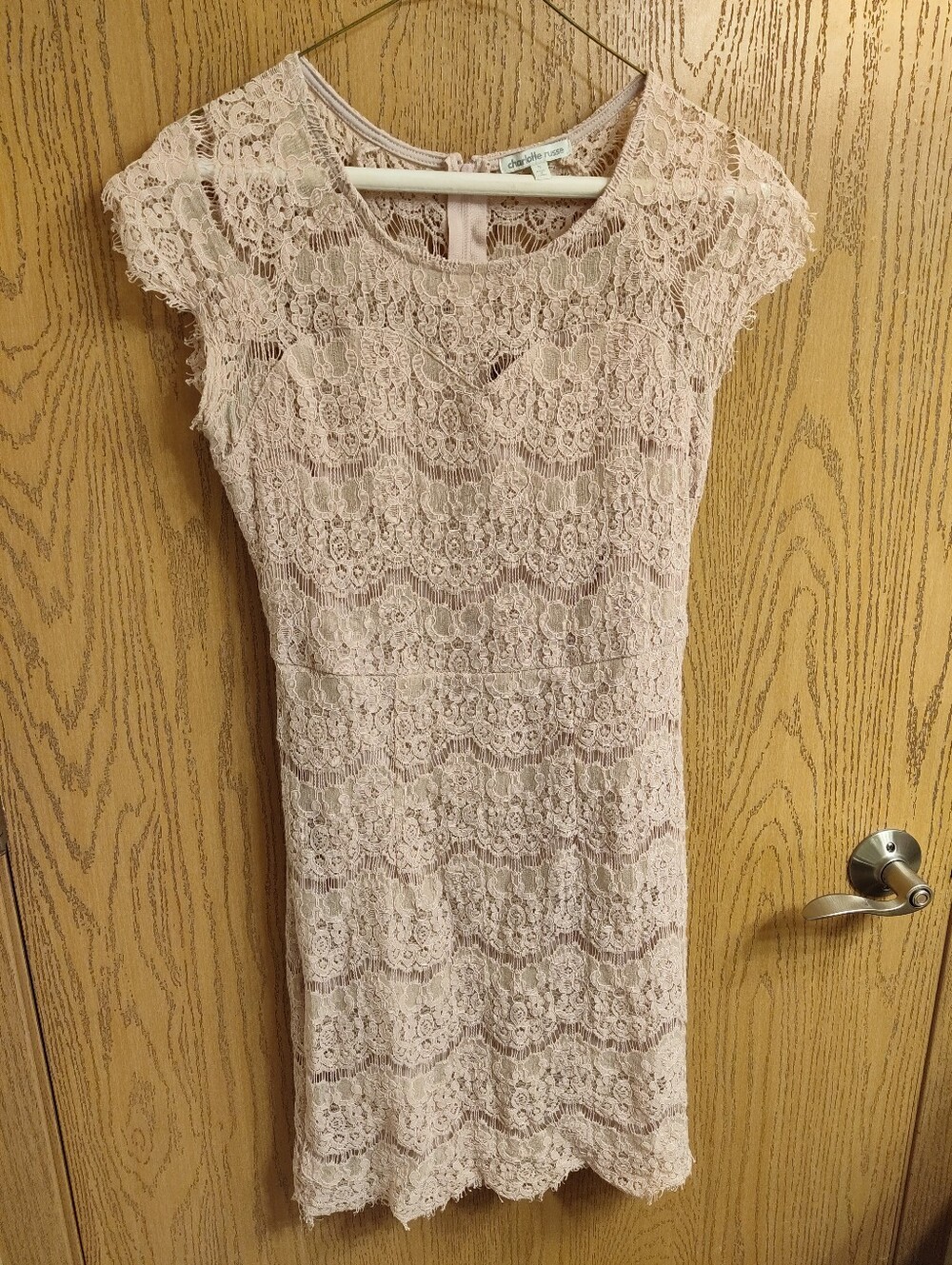 Charlotte Russe Blush Lace Midi Dress